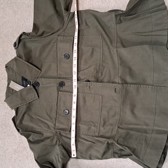 J Crew green utility jacket. Tie waist size m - Picture 4 of 4